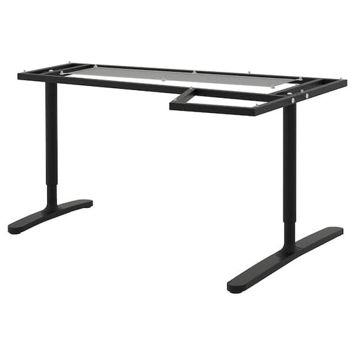 BEKANT - Underframe for corner table top, black, 160x110 cm