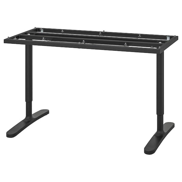 BEKANT - Underframe for table top, black, 140x60 cm - best price from Maltashopper.com 30255325