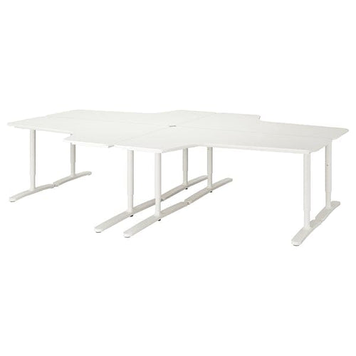 BEKANT - Desk combination, white, 320x220 cm