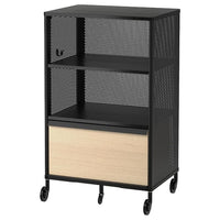 BEKANT - Storage unit on castors, mesh black, 61x101 cm - best price from Maltashopper.com 79282544