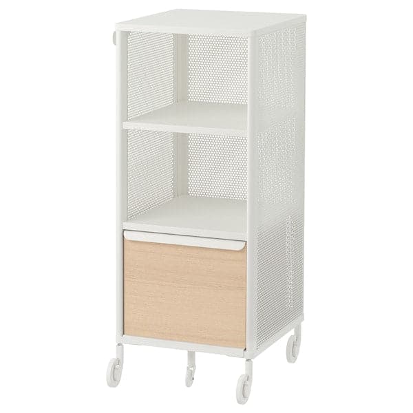 BEKANT - Storage unit with smart lock, mesh white , 41x101 cm - Premium Office Furniture from Ikea - Just €343.99! Shop now at Maltashopper.com
