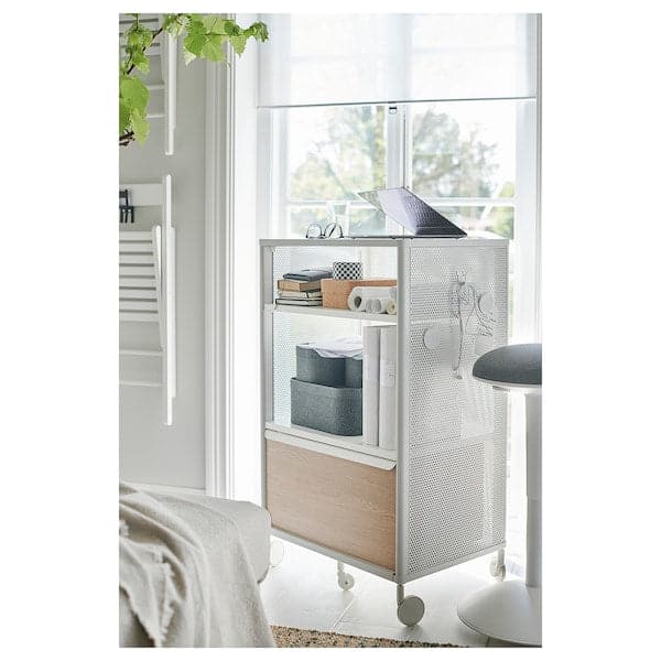 BEKANT - Storage unit with smart lock, mesh white , 61x101 cm - Premium Office Furniture from Ikea - Just €395.99! Shop now at Maltashopper.com