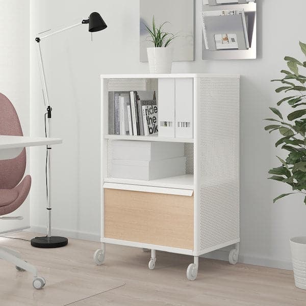 BEKANT - Storage unit with smart lock, mesh white , 61x101 cm - Premium Office Furniture from Ikea - Just €395.99! Shop now at Maltashopper.com