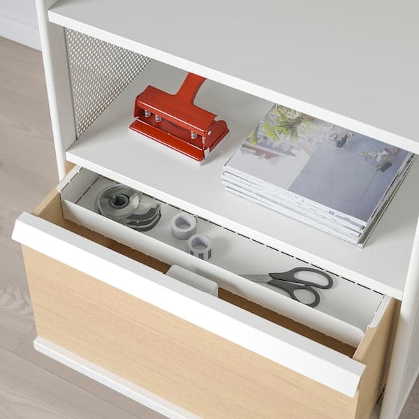BEKANT - Storage unit with smart lock, mesh white , 61x101 cm - Premium Office Furniture from Ikea - Just €395.99! Shop now at Maltashopper.com