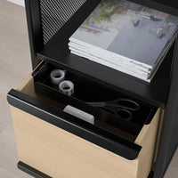 BEKANT - Storage unit with smart lock, mesh black, 41x101 cm - best price from Maltashopper.com 79286896
