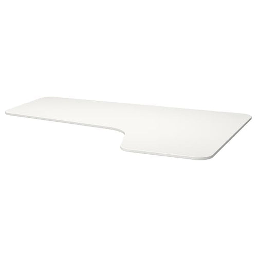 BEKANT - Right-hand corner table top, white, 160x110 cm
