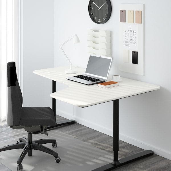 BEKANT - Right-hand corner table top, white , 160x110 cm - Premium Furniture from Ikea - Just €129.99! Shop now at Maltashopper.com
