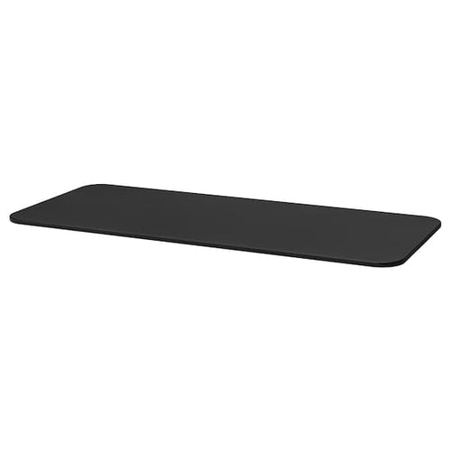 BEKANT - Table top, black stained ash veneer, 140x60 cm
