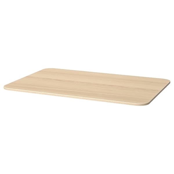 BEKANT - Table top, white stained oak veneer, 120x80 cm - best price from Maltashopper.com 90366288