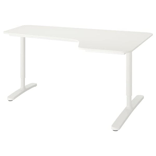 BEKANT - Corner desk right, white, 160x110 cm