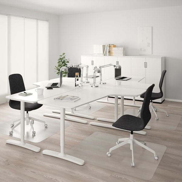 BEKANT - Corner desk right, white , 160x110 cm - Premium Furniture from Ikea - Just €297.99! Shop now at Maltashopper.com