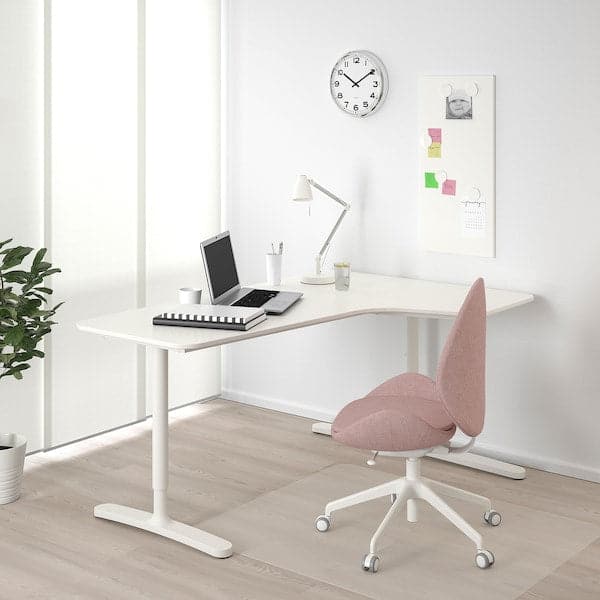 BEKANT - Corner desk right, white, 160x110 cm - best price from Maltashopper.com 49006425