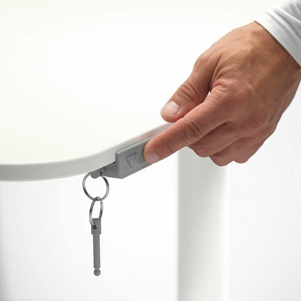 BEKANT Adjustable right corner desk - white 160x110 cm - Premium Furniture from Ikea - Just €622.99! Shop now at Maltashopper.com