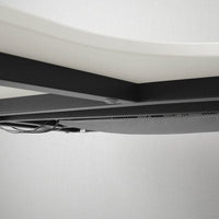 BEKANT - Corner desk left, white/black, 160x110 cm - best price from Maltashopper.com 09006408
