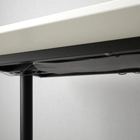 BEKANT - Desk, white/black, 140x60 cm - best price from Maltashopper.com 79006358