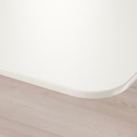 BEKANT - Desk, white/black, 140x60 cm - best price from Maltashopper.com 79006358