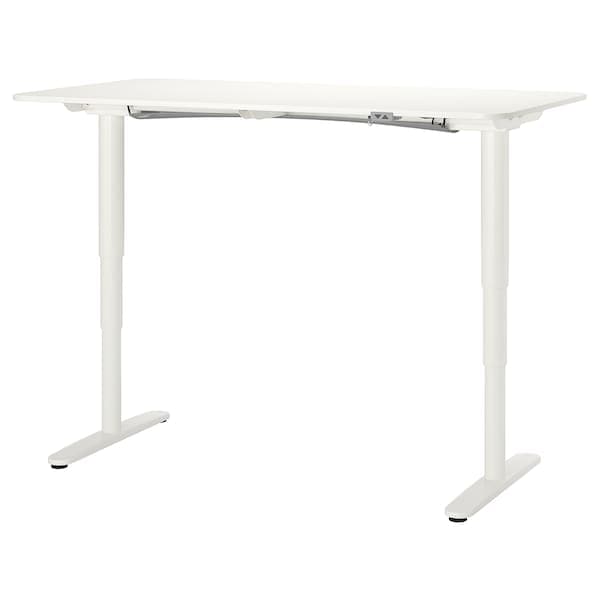 BEKANT Height adjustable desk - white 160x80 cm , 160x80 cm - Premium Office Furniture from Ikea - Just €596.99! Shop now at Maltashopper.com