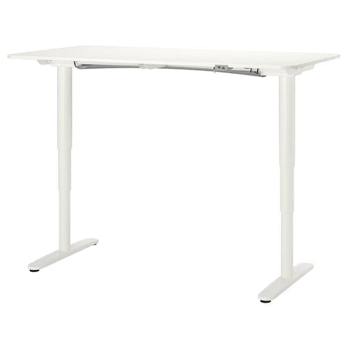 BEKANT Height adjustable desk - white 160x80 cm , 160x80 cm