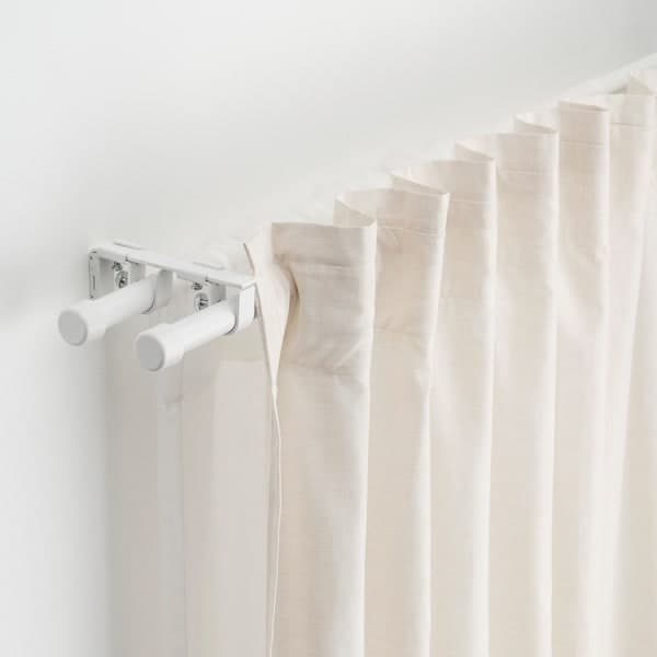 BEKRÄFTA - Double curtain rod set, white, 120-210 cm 19 mm - best price from Maltashopper.com 10489702