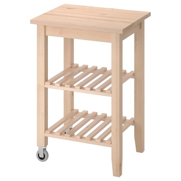 BEKVÄM - Kitchen trolley, beech, 58x50 cm