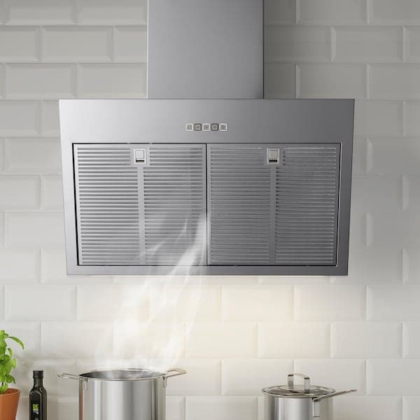 BEMÖTA Hood to be fixed to the wall - stainless steel color , 70 cm - best price from Maltashopper.com 90389336