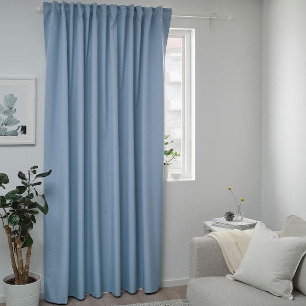 BENGTA Blackout curtain, 1 length - blue 210x300 cm , 210x300 cm - best price from Maltashopper.com 10454458