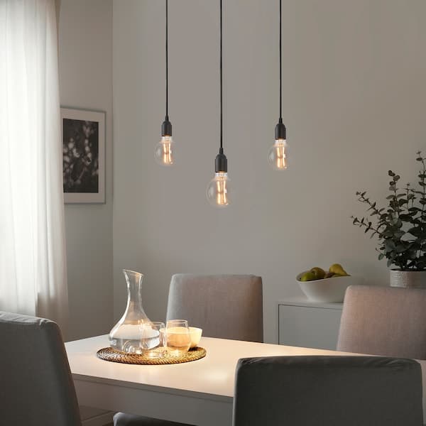 BENGTSBOL - Pendant lamp with 3 lights, black , - best price from Maltashopper.com 80473401