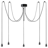 BENGTSBOL - Chandelier with 5 lamps, black , - best price from Maltashopper.com 00473400