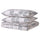 BERGKORSÖRT duvet cover and 2 pillowcases, white/grey