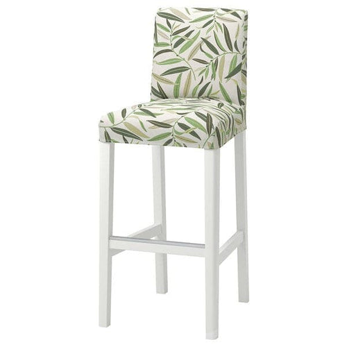 BERGMUND Bar stool lining with backrest - Fågelfors pattern ,