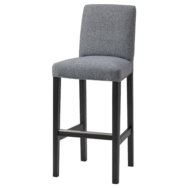 BERGMUND Bar stool lining with back - Gunnared smoke grey , - best price from Maltashopper.com 70481091