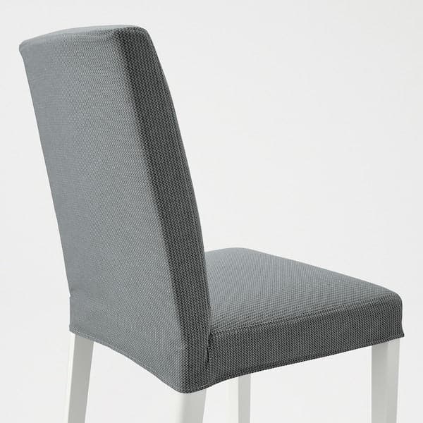 Ikea BERGMUND Chair - white/Nykvarn grey ,