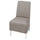 BERGMUND chair w medium long cover, white/Nolhaga grey/beige, 52x95x59 cm