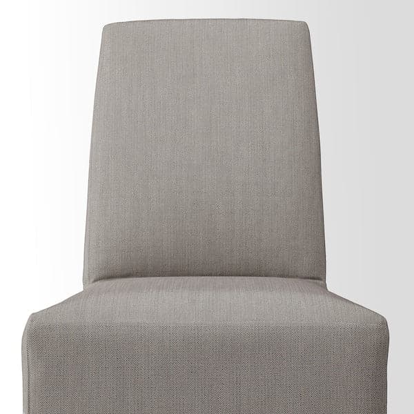 BERGMUND Chair with medium length lining - white/Nolhaga grey/beige , - best price from Maltashopper.com 39390003