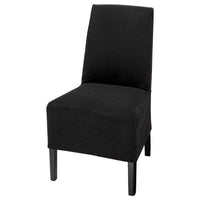 BERGMUND chair w medium long cover, black/Djuparp dark grey, 52x96x59 cm