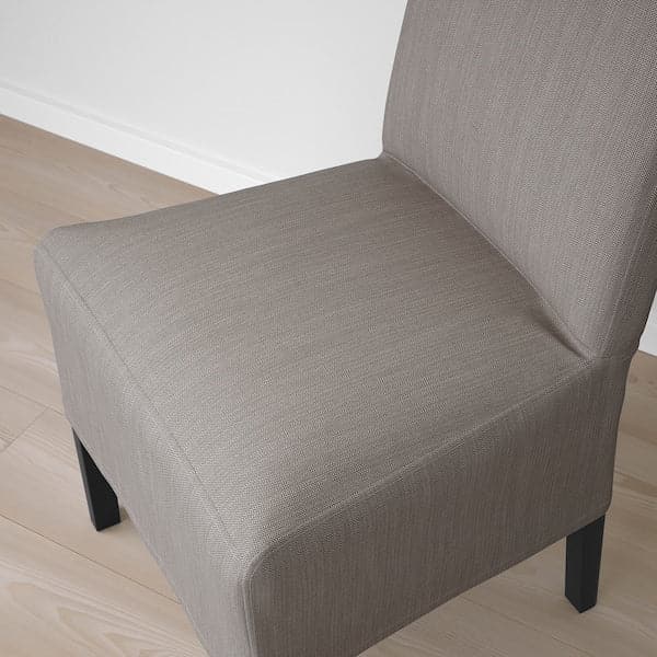 Ikea BERGMUND Chair with medium length lining - black/Nolhaga grey/beige ,