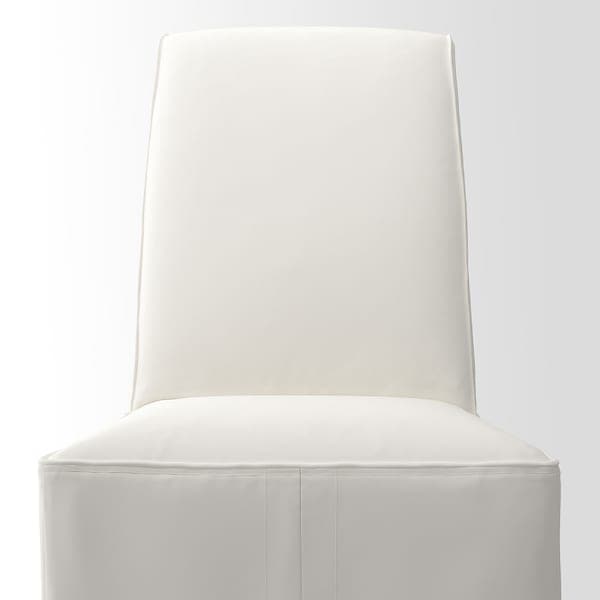 Ikea BERGMUND Chair with long cover, oak effect / White Inseros ,