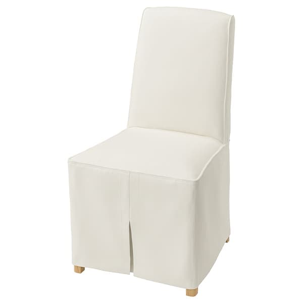 BERGMUND Chair with long cover, oak effect / White Inseros , - best price from Maltashopper.com 79477396