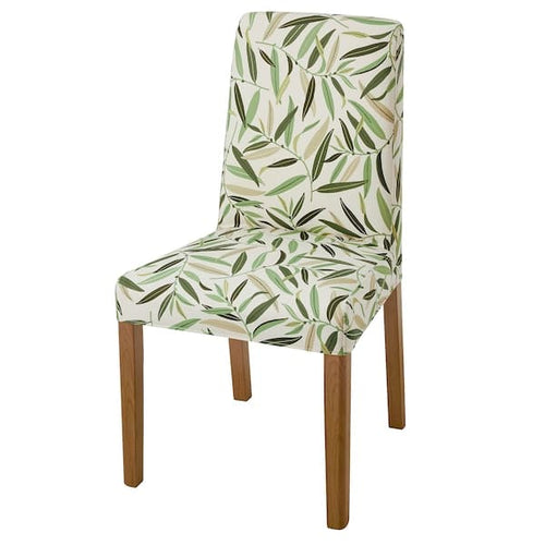 BERGMUND Chair - oak/Fågelfors pattern ,