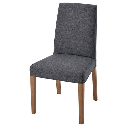 BERGMUND Chair - oak/Gunnared smoke grey ,