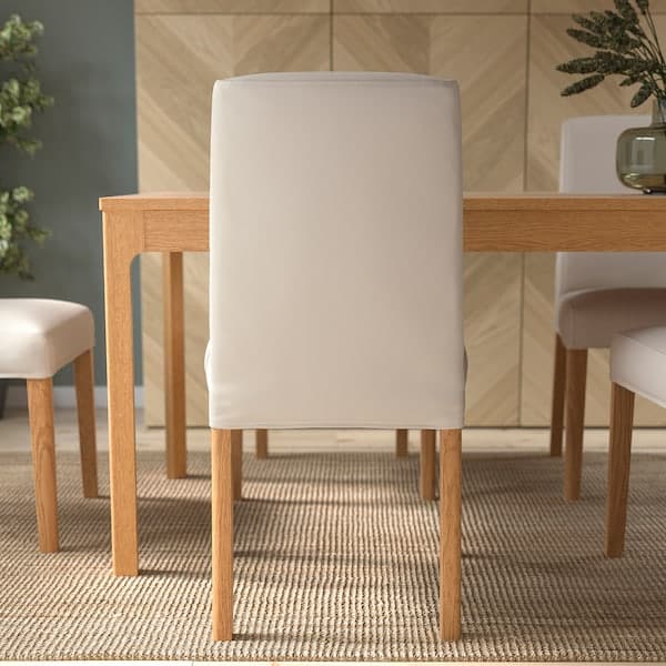 BERGMUND Chair - oak/Hallarp beige , - best price from Maltashopper.com 39388081