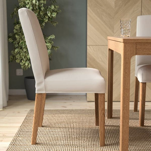 BERGMUND Chair - oak/Hallarp beige ,