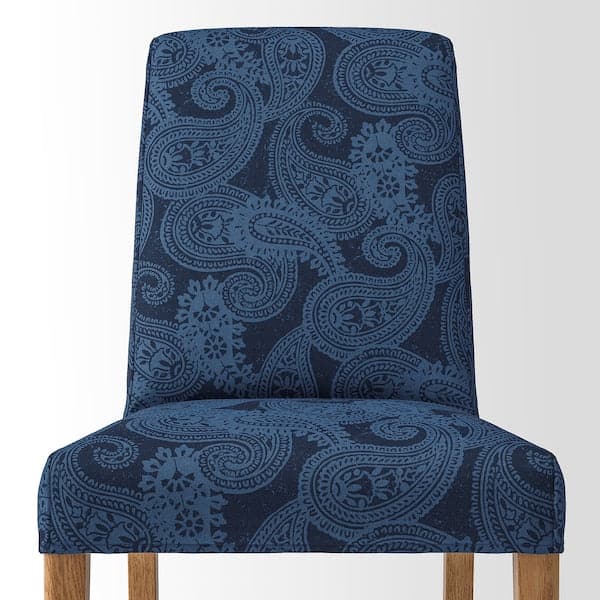 BERGMUND Chair - oak/Kvillsfors dark blue/blue , - best price from Maltashopper.com 49428977