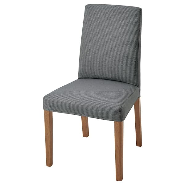 Ikea BERGMUND Chair - oak/Nykvarn grey ,