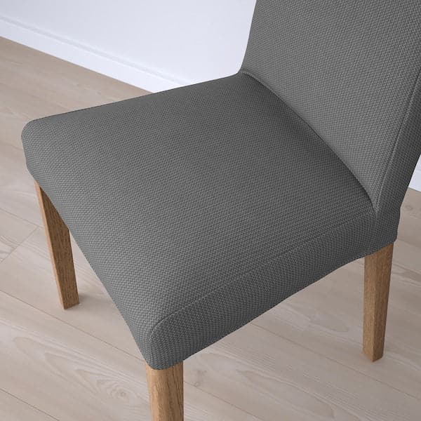 Ikea BERGMUND Chair - oak/Nykvarn grey ,