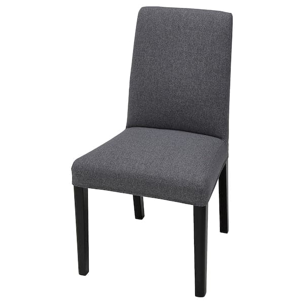 Ikea BERGMUND Chair - black/Gunnared smoke grey