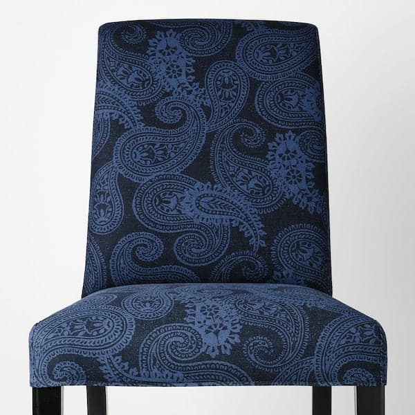 BERGMUND Chair - black/Kvillsfors dark blue/blue , - best price from Maltashopper.com 89418698