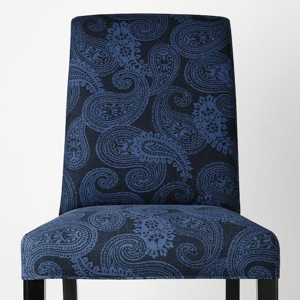 Ikea BERGMUND Chair - black/Kvillsfors dark blue/blue