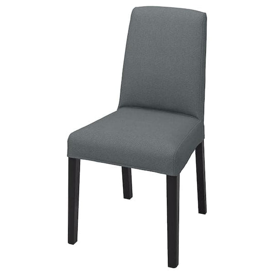 Ikea BERGMUND Chair - black/Nykvarn grey ,