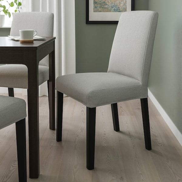 Ikea BERGMUND Chair - black/Orrsta light grey ,